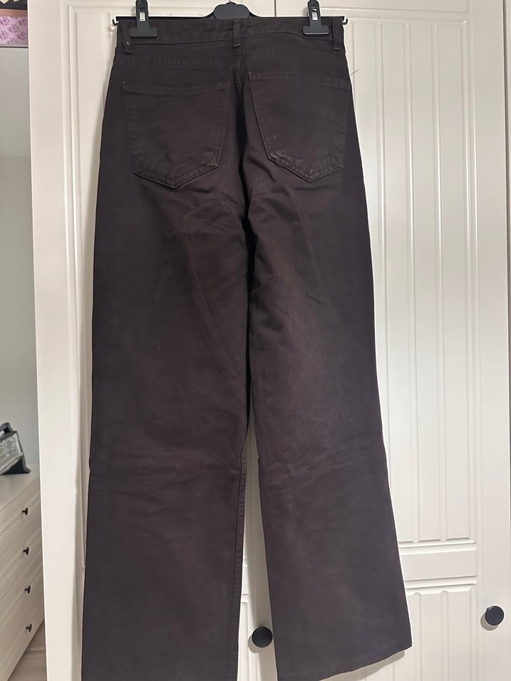 Kadın Kahverengi Regular Fit Denim Pantolon - Görsel 2