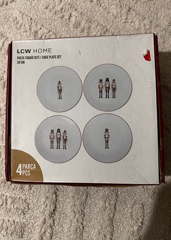 LCW HOME Karışık Fındıkkıran Baskılı Pasta Tabağı 4'lü 20cm - Görsel 2