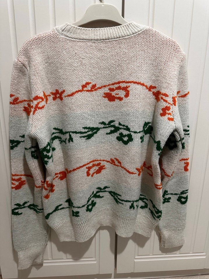 Nakışlı Çok Renkli Kadın Triko Kazak - Görsel 3