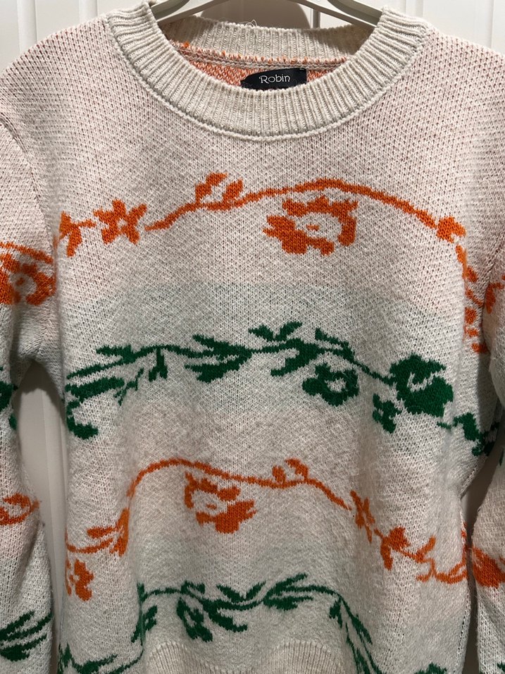 Nakışlı Çok Renkli Kadın Triko Kazak - Görsel 2