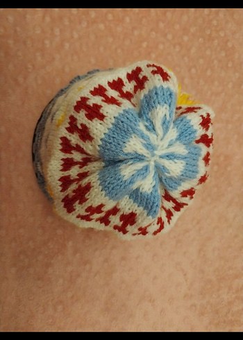 Renkli Örgü Kadın Bere - Görsel 2