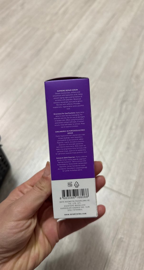 Mia Klinika Supreme Repair Serum El Kremi - Görsel 4