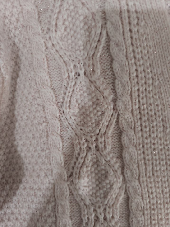 Kız çocuk Pembe V Yaka Midi Triko Hırka - Görsel 5