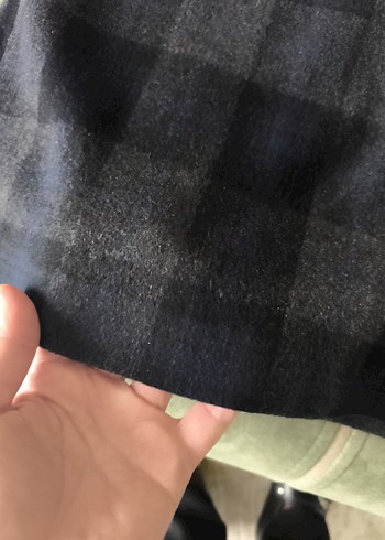 Gri Ekose Yün Midi Etek - Görsel 2