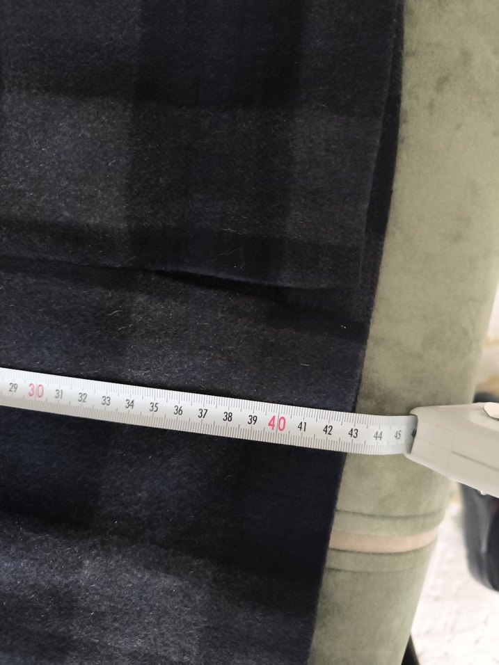 Gri Ekose Yün Midi Etek - Görsel 5