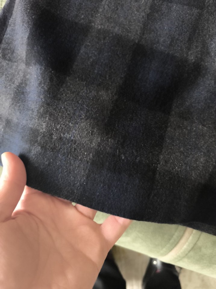 Gri Ekose Yün Midi Etek - Görsel 2