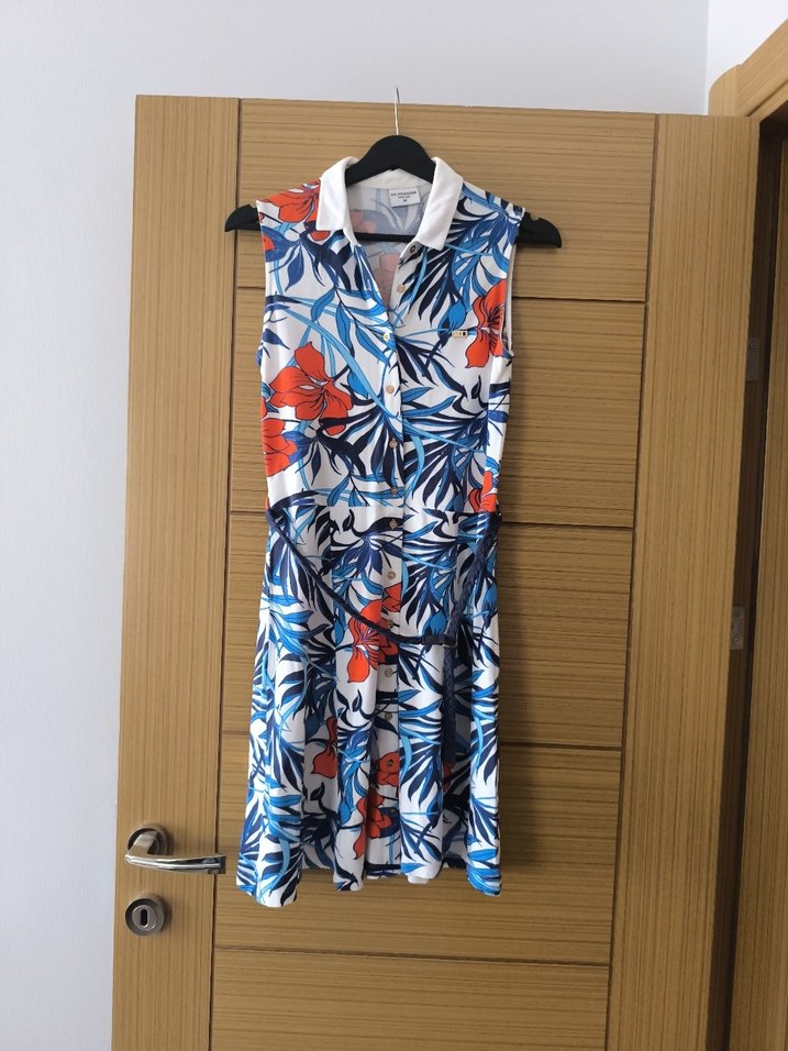 Renkli  Mini Kadın Elbise - Görsel 4