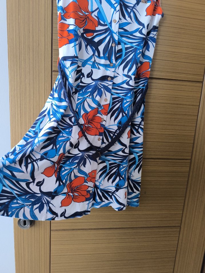 Renkli  Mini Kadın Elbise - Görsel 3