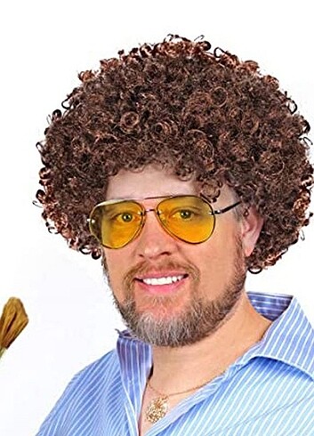 Bob Ross Bonus Kahverenk Peruk