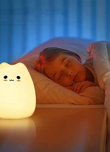 Beden Renk RENK DEĞİŞTİREN DOKUNMATİK KEDİ GECE LAMBASI