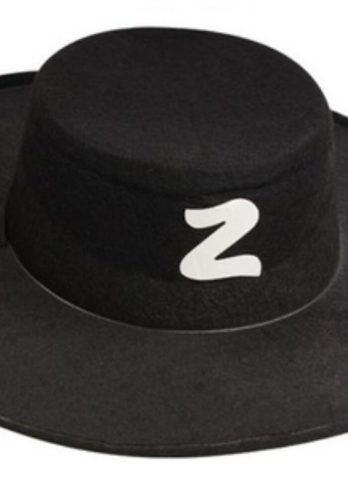 Zorro Şapka Maske Set Yetişkin - Görsel 3