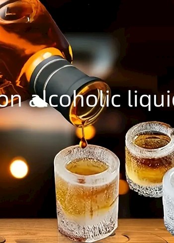 Buz Kalıplı Şeffaf Bardak Seti - Görsel 3