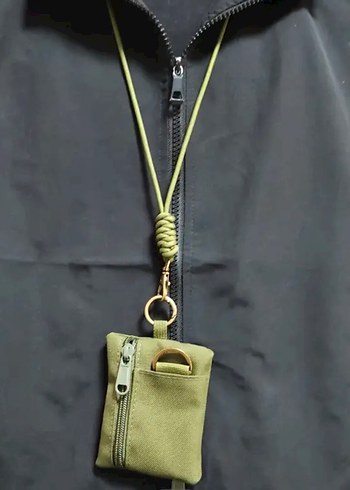 Siyah Minimalist Erkek boyun çantası - Görsel 4