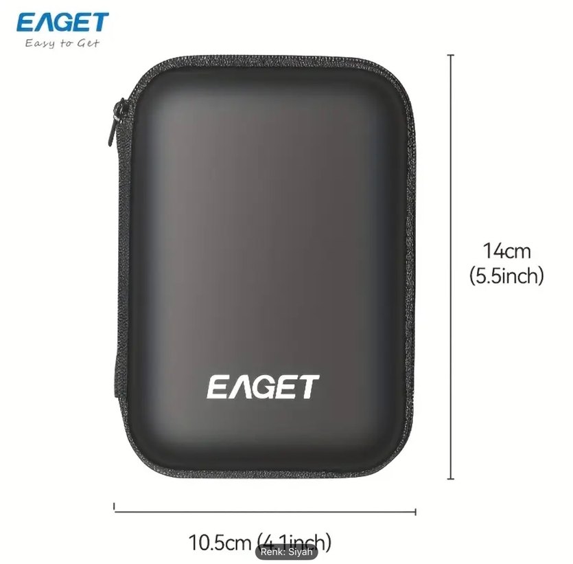 EAGET Siyah Taşınabilir çanta - Görsel 2