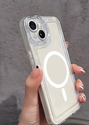 Şeffaf Beyaz Telefon Kılıfı iPhone 13 - Görsel 2