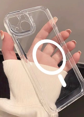 Şeffaf Beyaz Telefon Kılıfı iPhone 13 - Görsel 4