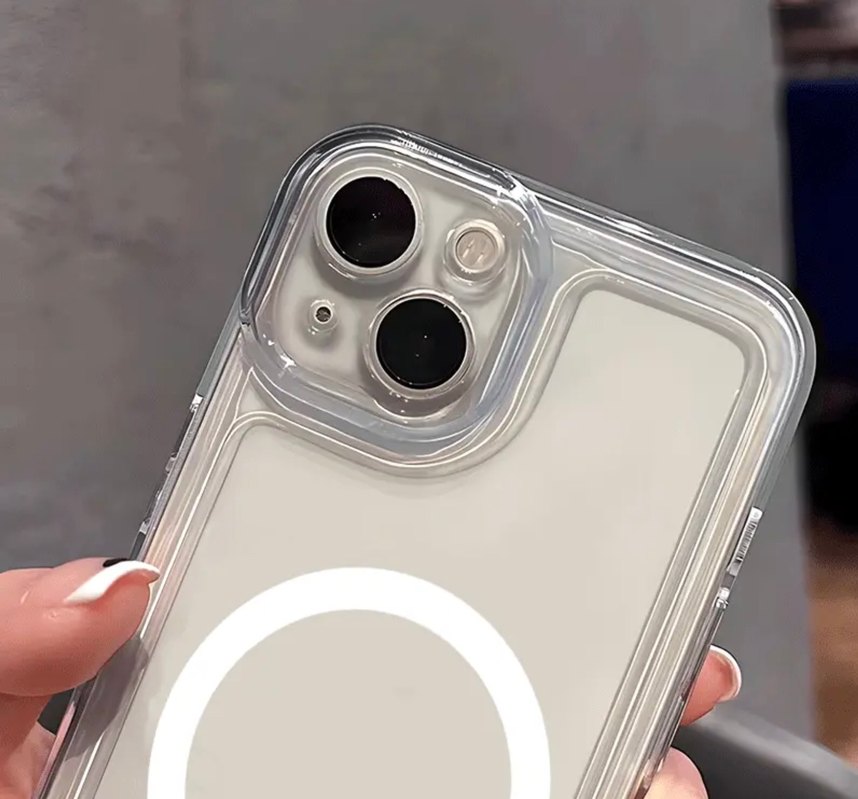 Şeffaf Beyaz Telefon Kılıfı iPhone 13 - Görsel 3