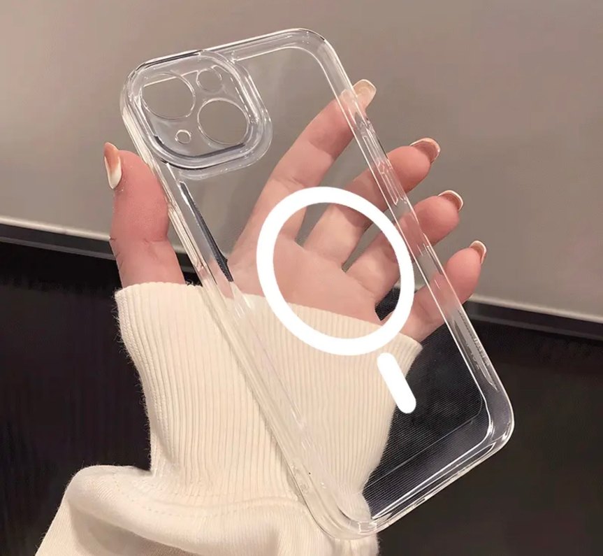 Şeffaf Beyaz Telefon Kılıfı iPhone 13 - Görsel 4