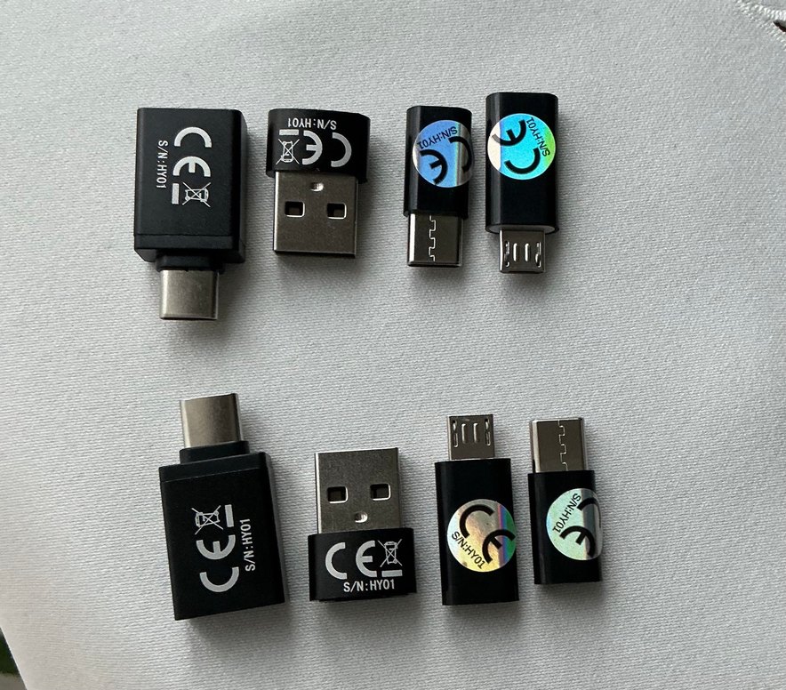 8 Ad Siyah USB Telefon Adaptörleri - Görsel 2