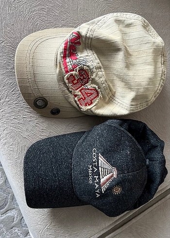 Düğmeli Beyaz Şapka beyaz 1 ad - Görsel 2