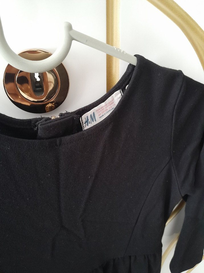 Kız Çocuk Siyah Piliseli Uzun Kollu Elbise - Görsel 3