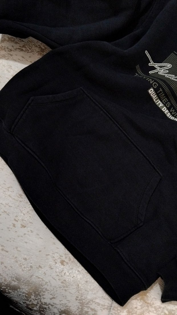 Siyah Kapüşonlu Baskılı Sweatshirt - Görsel 5