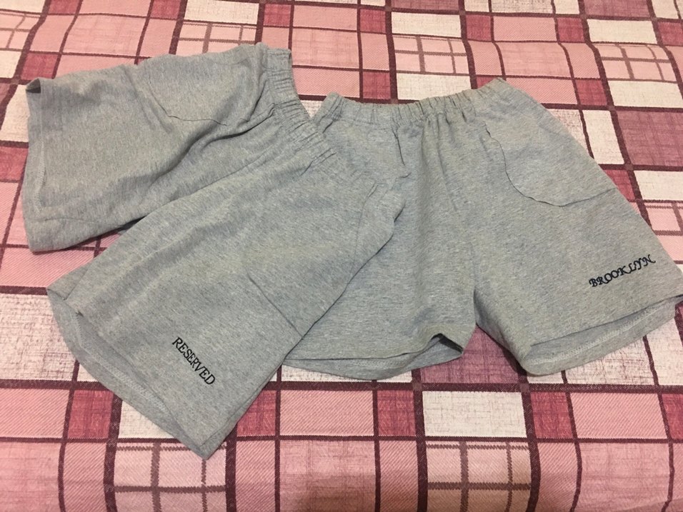 Kırmızı Gri 3.adet şort cepli - Görsel 3