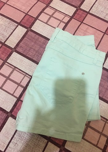 38 Beden Turkuaz Mini Kadın Şort