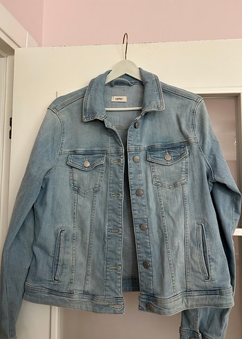 Esprit Esprit Kadın Mavi Denim Ceket, Düğmeli, Rahat Kesim