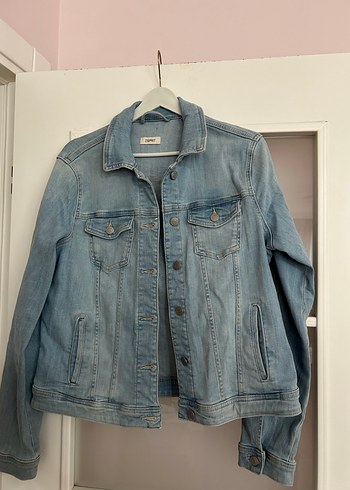 Esprit Kadın Mavi Denim Ceket, Düğmeli, Rahat Kesim
