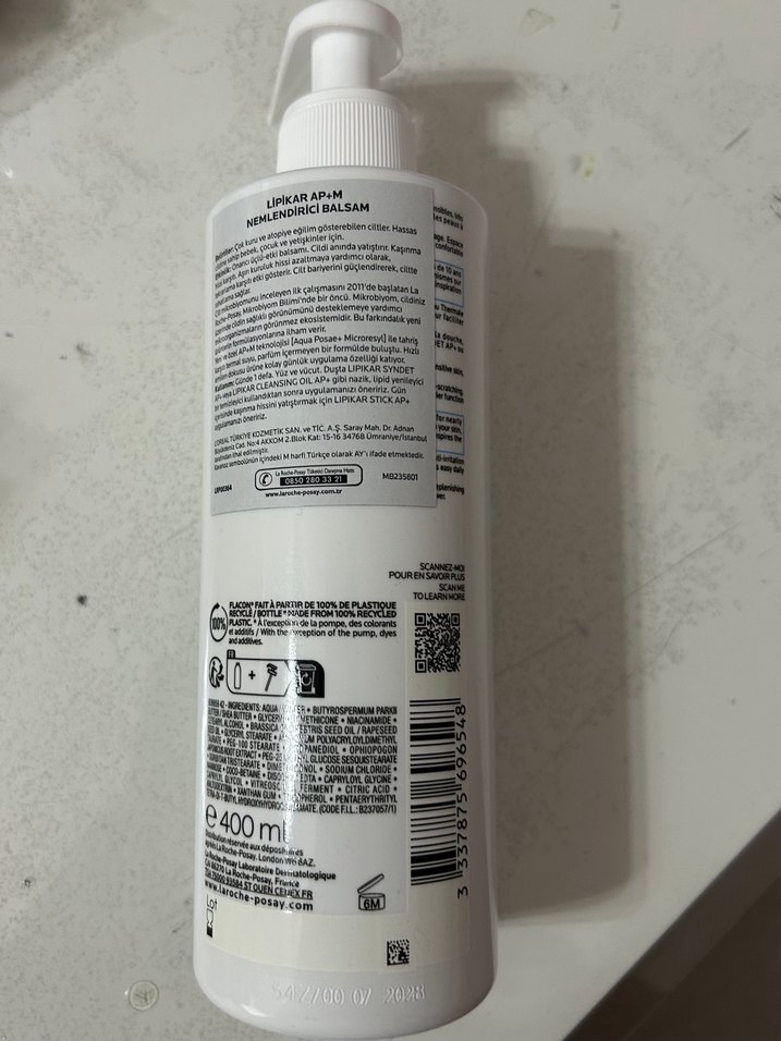 La Roche-Posay Lipikar Baume AP+ 400 ml - Görsel 4