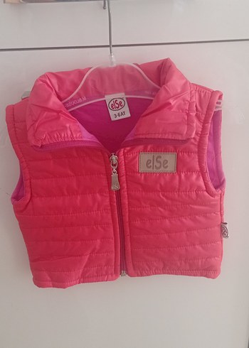 Kız Çocuk Pembe Fermuarlı Yelek