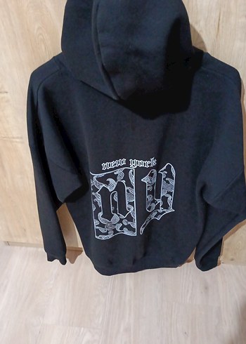 Siyah Rahat Kesim erkek Sweatshirt - Görsel 2