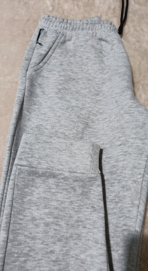 Gri Erkek Fermuarlı Rahat Eşofman Altı - Görsel 4