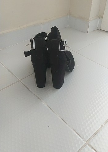 40 Beden siyah Renk Siyah Süet Tokalı Stiletto Topuklu Kadın Ayakkabı
