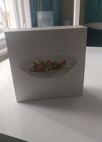 Baskılı Beyaz Gri Çağdaş Yemek Kasesi