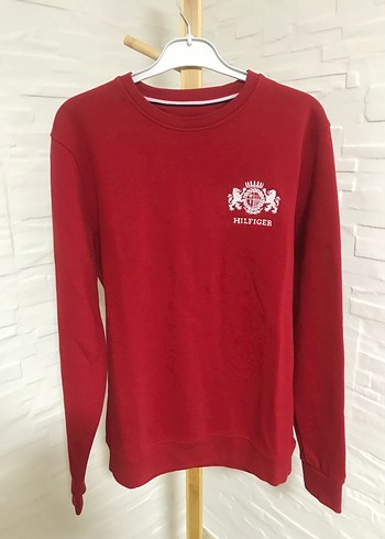 Kırmızı Uzun Kollu Hilfiger Sweatshirt