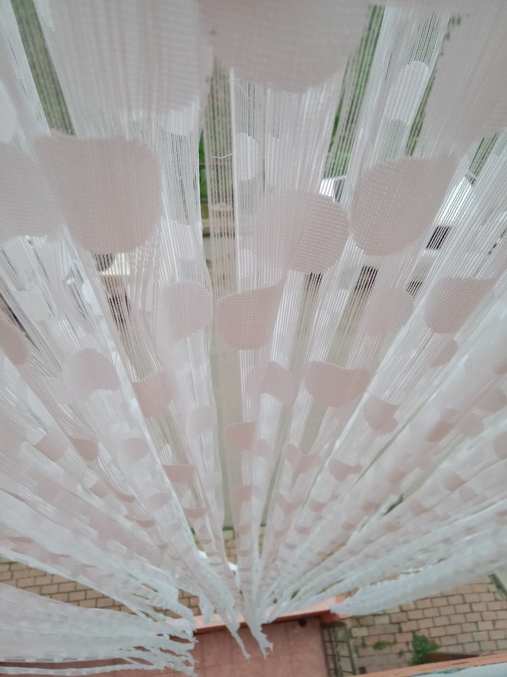 Nakışlı Bohem Beyaz ip perde - Görsel 3