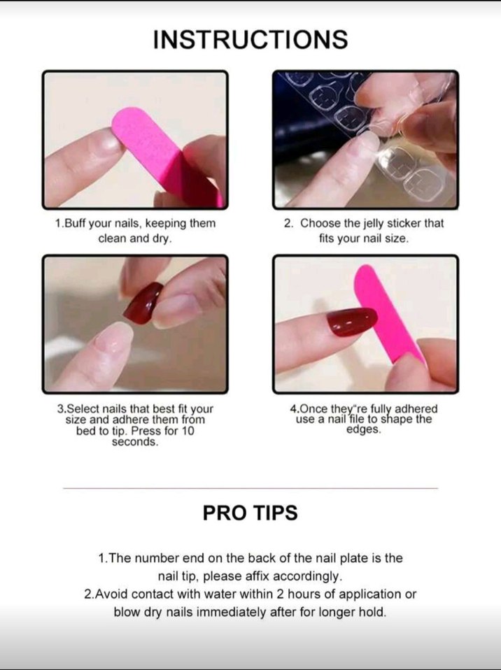 Parlak Kırmızı protez tırnak - Görsel 3