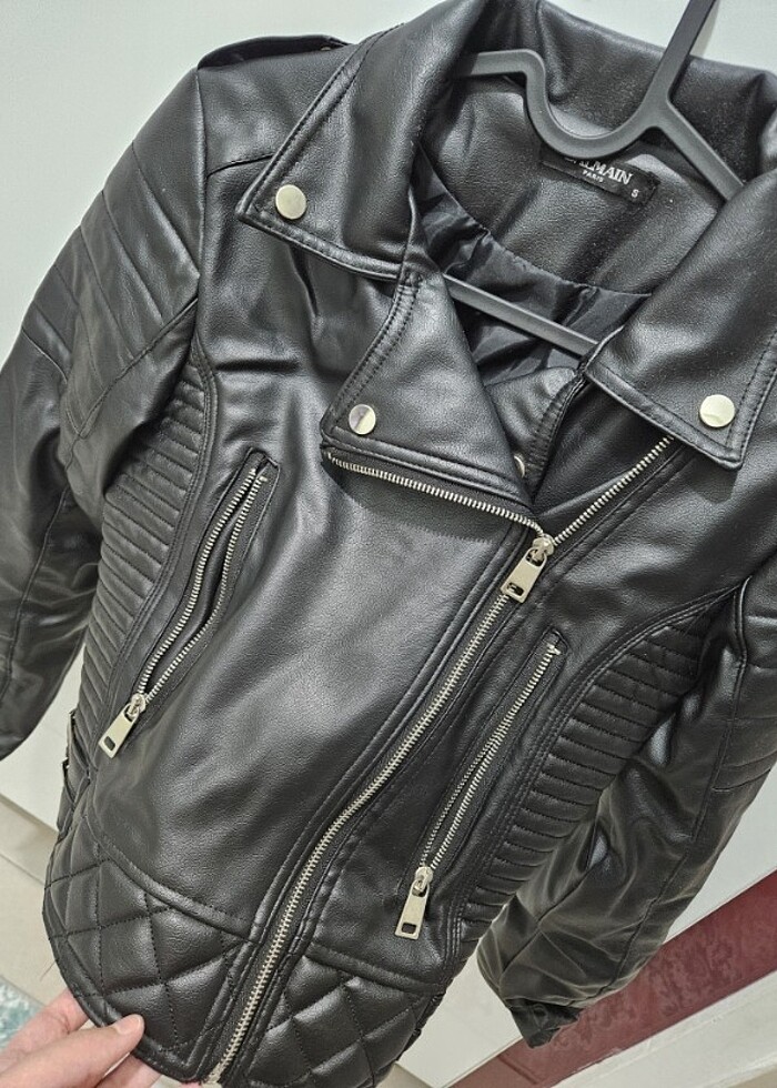 #Balmaın paris deri ceket - Görsel 4