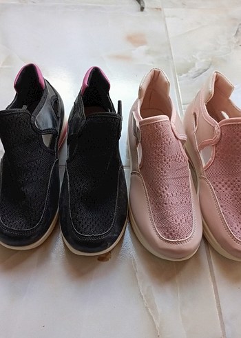 Pembe Cırt Cırtlı Dolgu Topuk Spor Ayakkabı