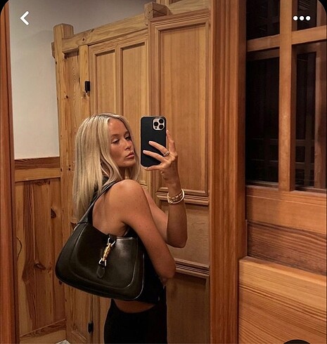  Beden siyah Renk Gucci Jackie hobo çanta