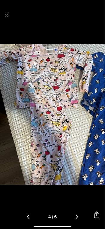 24-36 Ay Beden 4 adet takim pijama H&M ve Woody markali