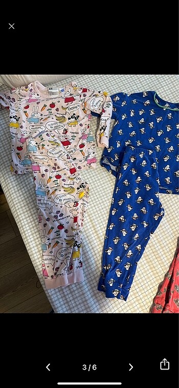 24-36 Ay Beden çeşitli Renk 4 adet takim pijama H&M ve Woody markali