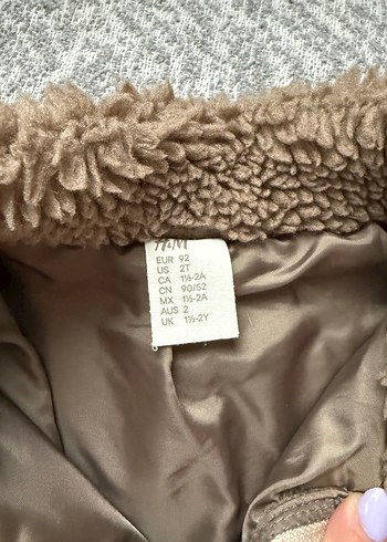 H&M Erkek Çocuk Kahverengi Kürklü Ceket