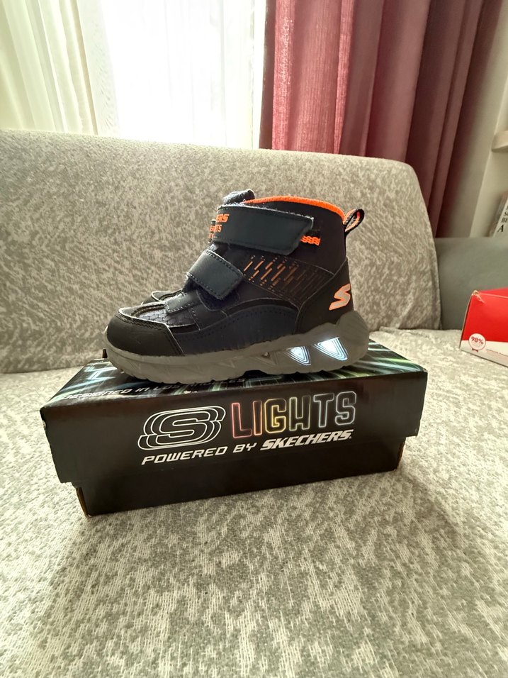 Lacivert ışıklı Skechers Erkek Çocuk bot - Görsel 3