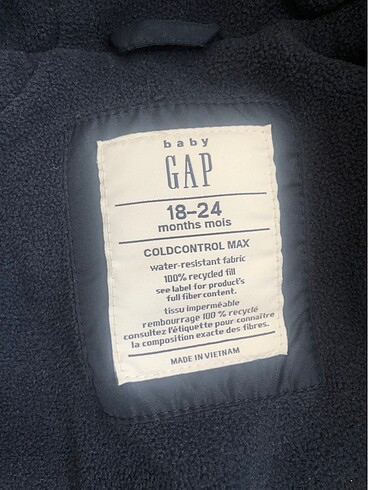 18-24 Ay Beden haki Renk Gap bebek mont