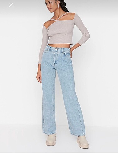 Trendyol Yüksek Bel Wide Leg Jean