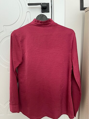 Fuşya parlak gömlek - Görsel 5