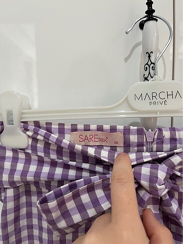 Pötikare desenli fırfırlı etek - Görsel 5